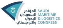 Triangle-shaped logo of Saudi Maritime & Logistics Congress